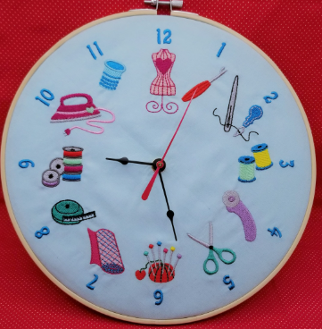 Embroider a Clock Face